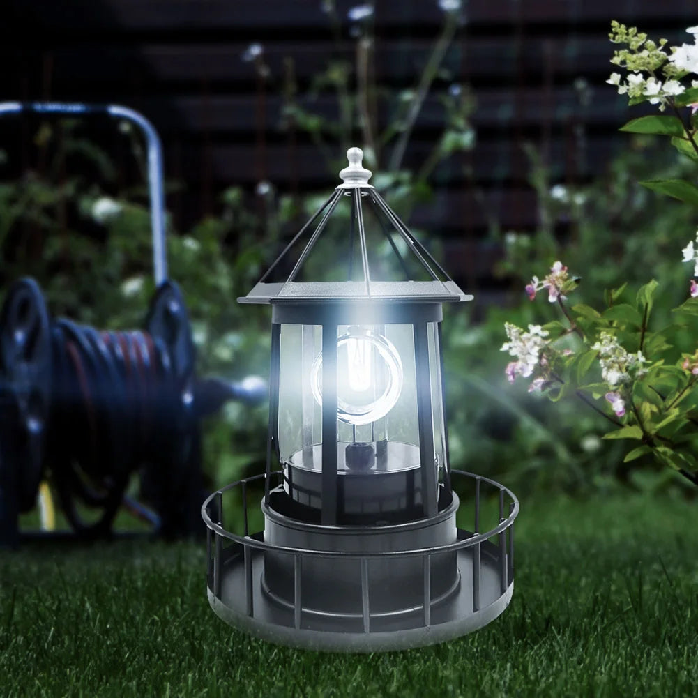 Rotating Beam Sensor Lamp Yard Fence Garden light