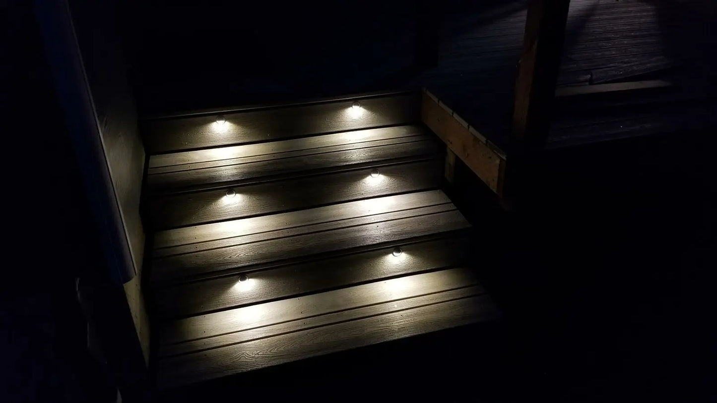 Led Lights Coppering Half Moon Underground Lamp deck step