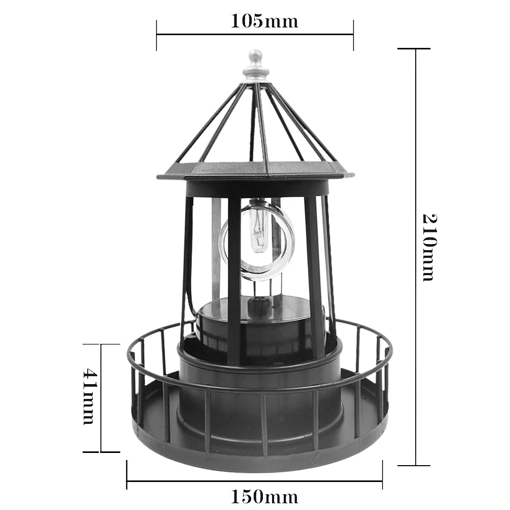 Rotating Beam Sensor Lamp Yard Fence Garden light