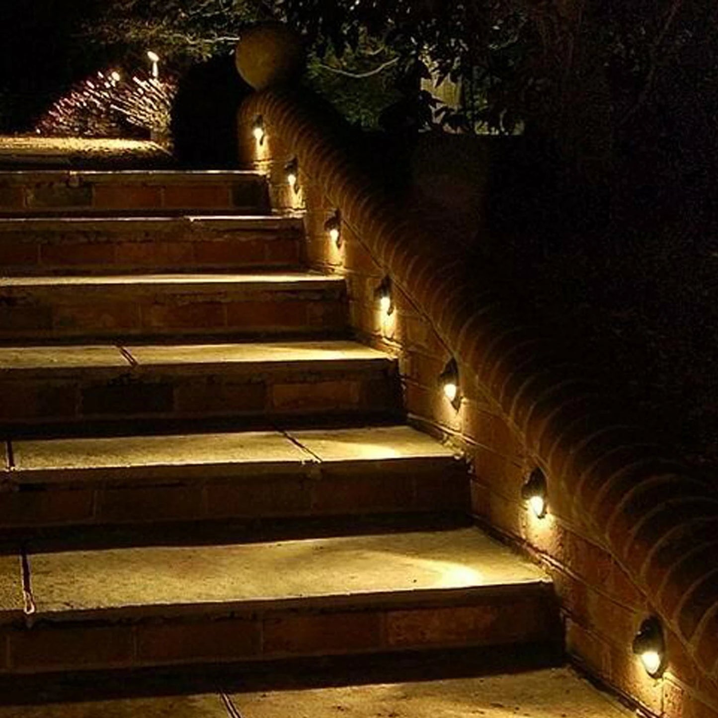 Led Lights Coppering Half Moon Underground Lamp deck step