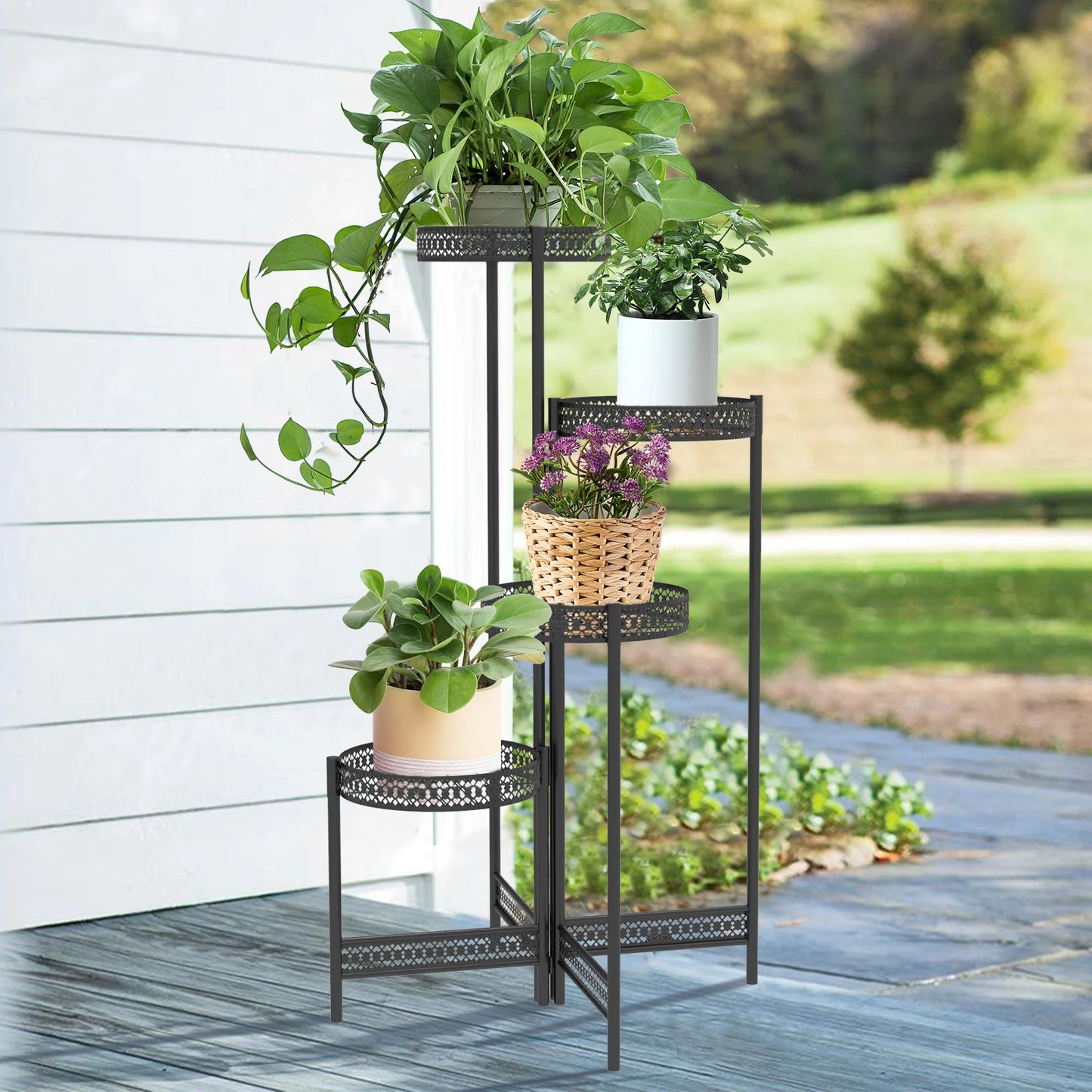 Metal Plant Stand Flower Pot Holder Display Rack