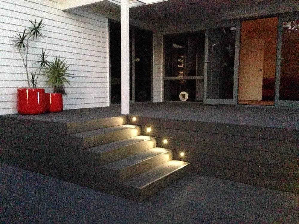 Led Lights Coppering Half Moon Underground Lamp deck step