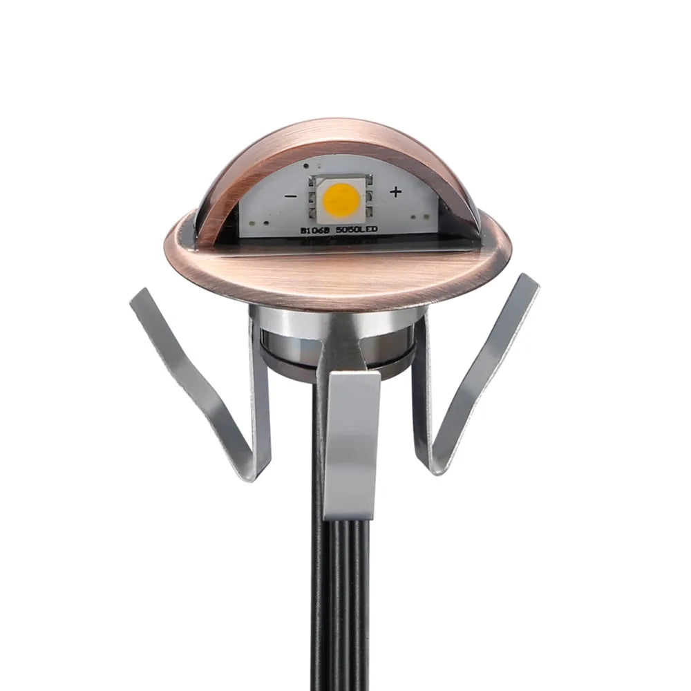 Led Lights Coppering Half Moon Underground Lamp deck step