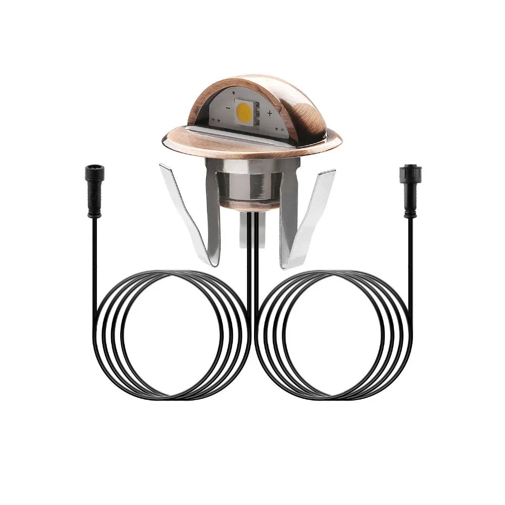 Led Lights Coppering Half Moon Underground Lamp deck step