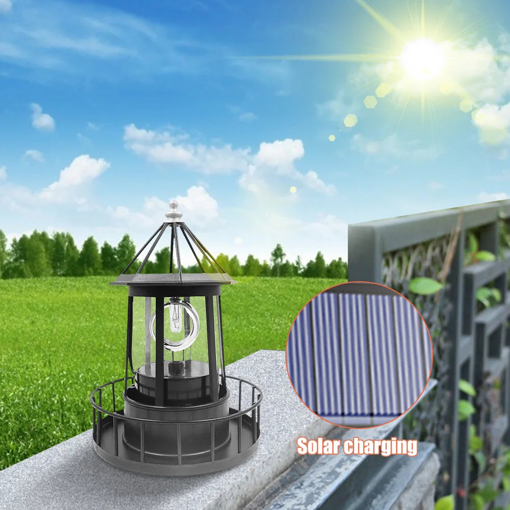 Rotating Beam Sensor Lamp Yard Fence Garden light