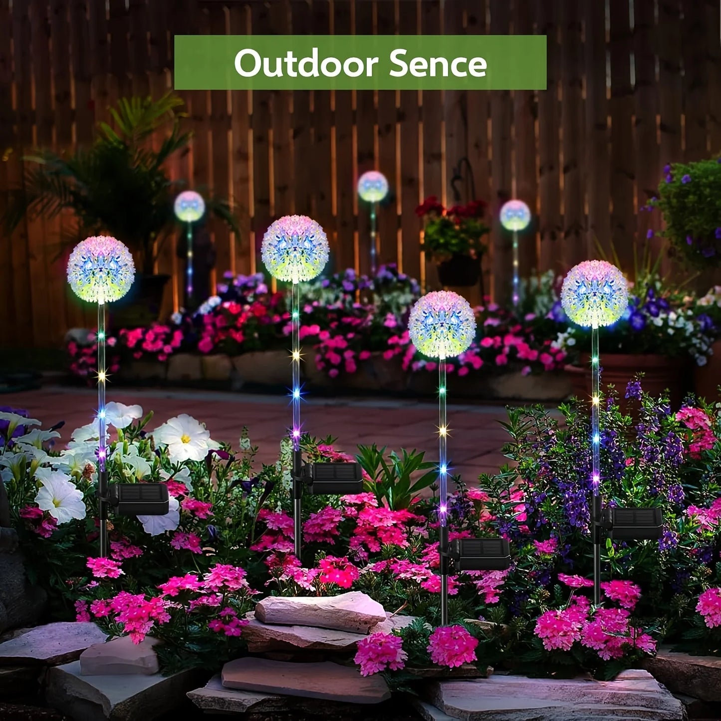 Dandelion Garden Lights, Outdoor Solar Flower Lights