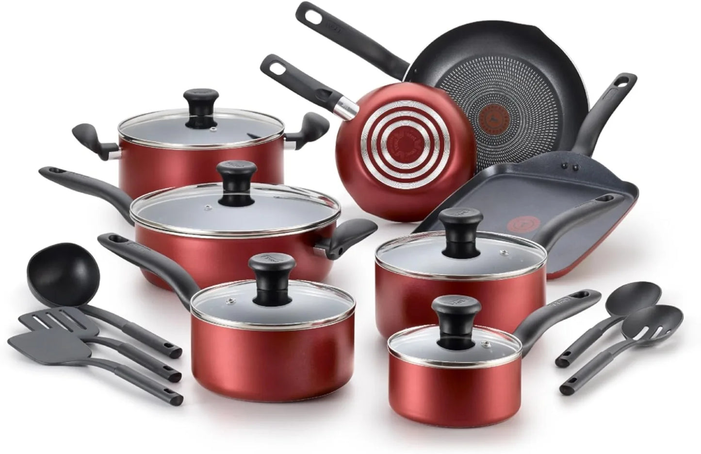 Nonstick Cookware Set 18 Piece, Oven Broiler Safe 350F