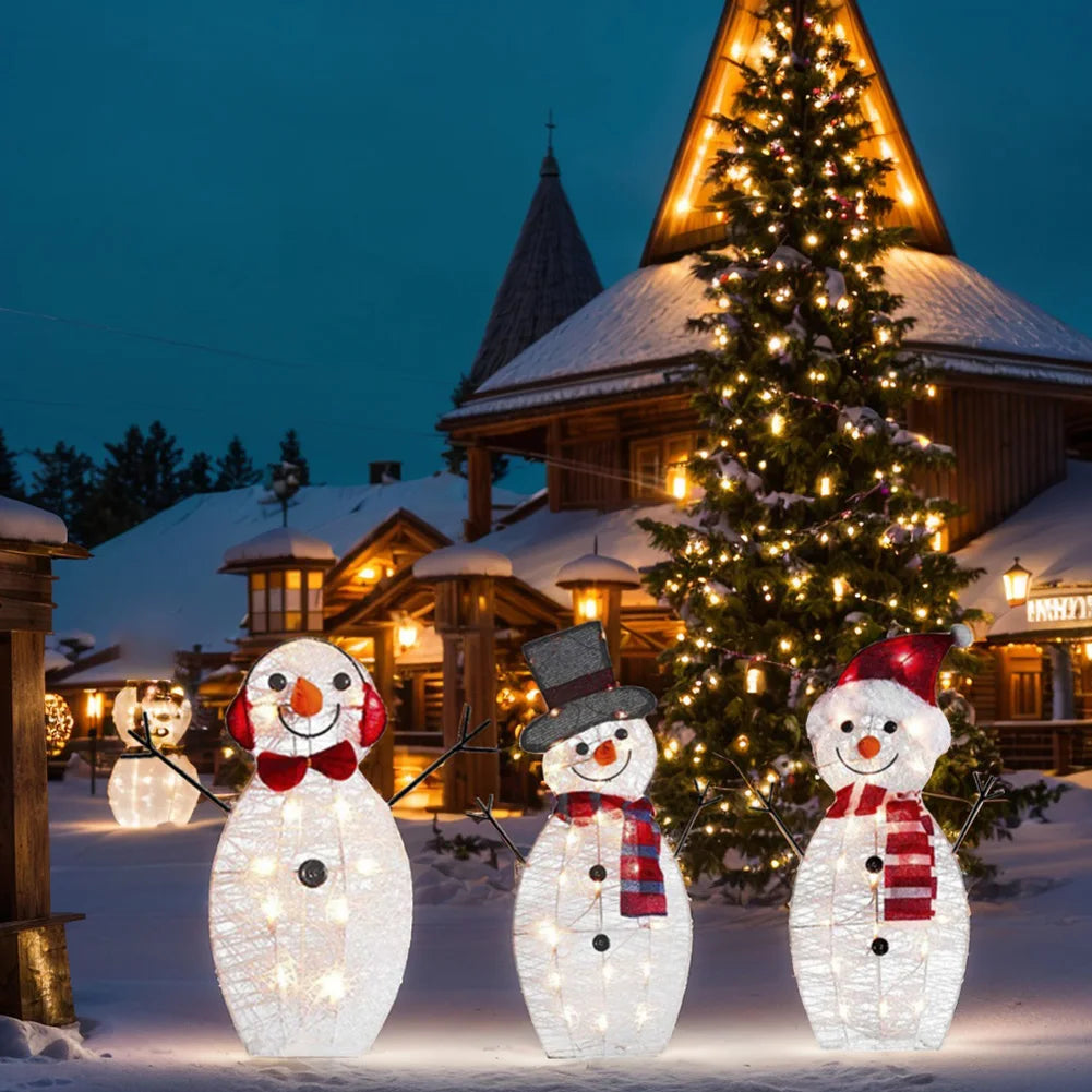 Christmas LED Illuminated Snowman Decoration Light