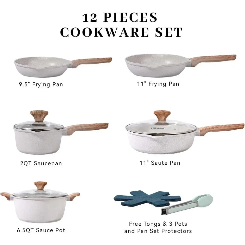 Nonstick Cookware Sets, Kitchenware Pots and Pans Set