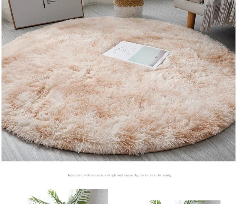 Round Rug Mat Home Decor Bedroom Kid Room Decoration