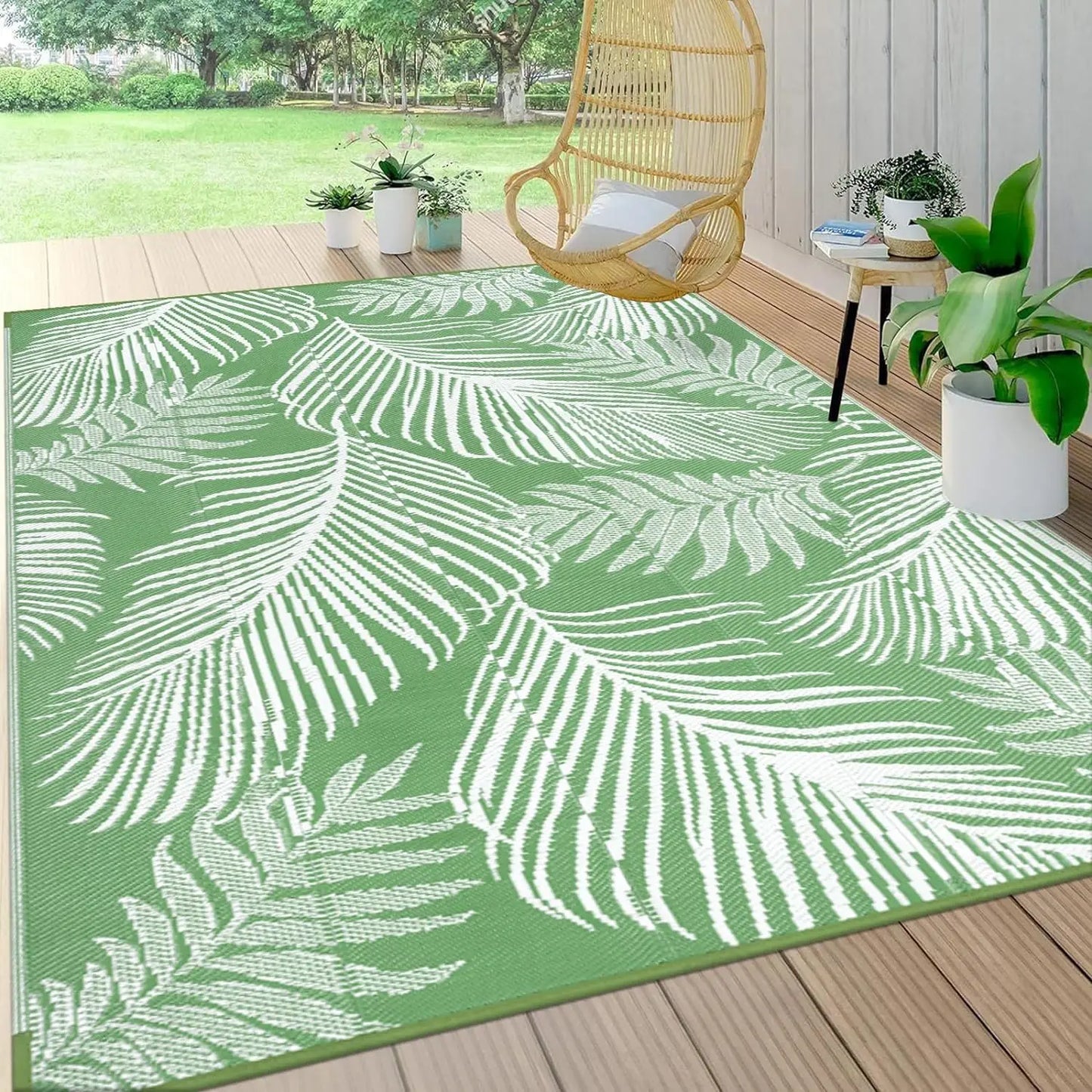 Reversible Plastic Rugs,Rugs for Patio, Living Room, Camping