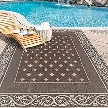 Reversible Plastic Rugs,Rugs for Patio, Living Room, Camping