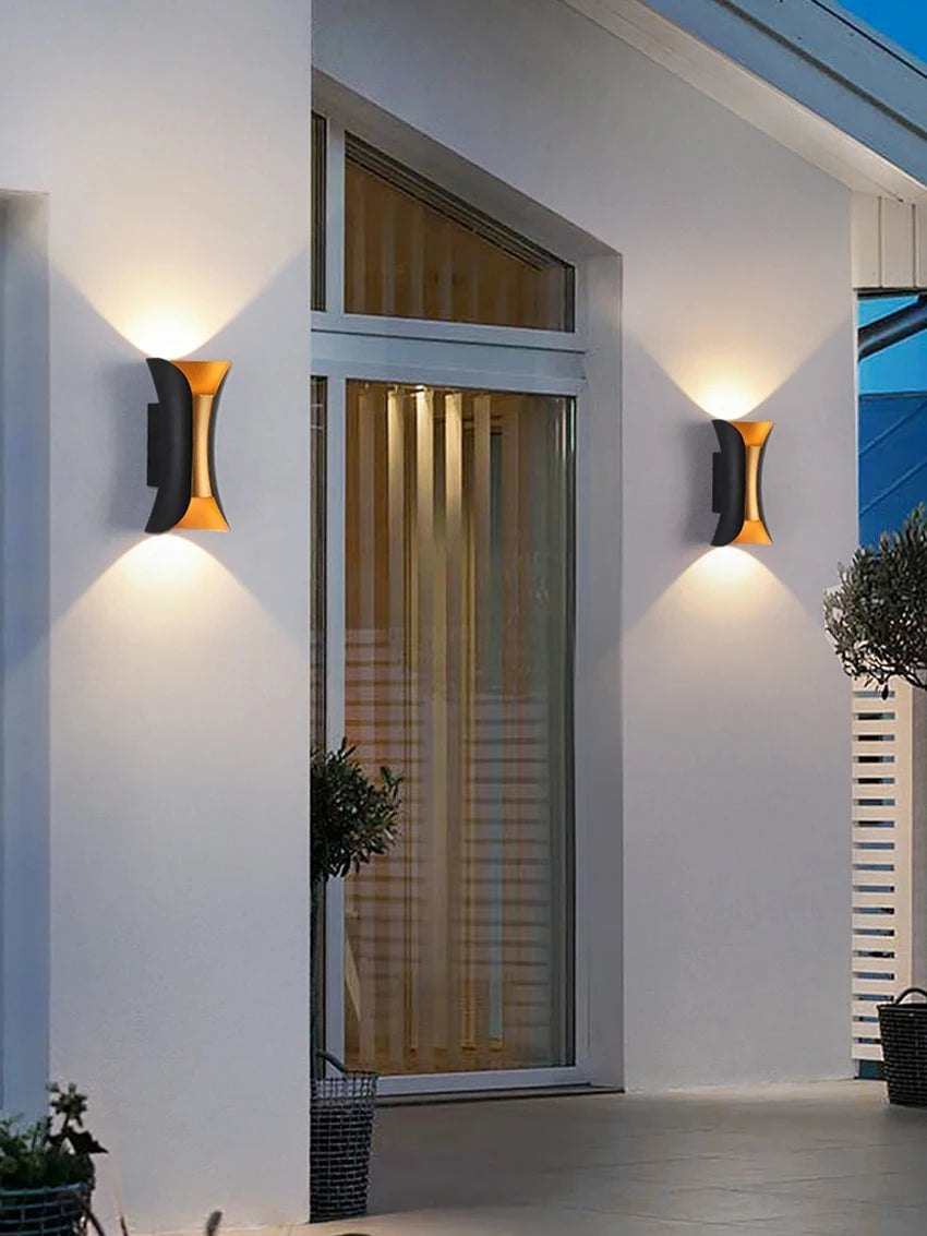 LED outdoor wall lamps - aluminum downlight