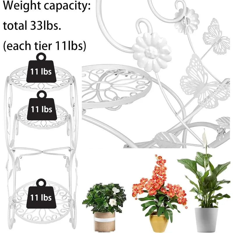 3 Tier Tall Plant Stand  Flower Pot Holder Display