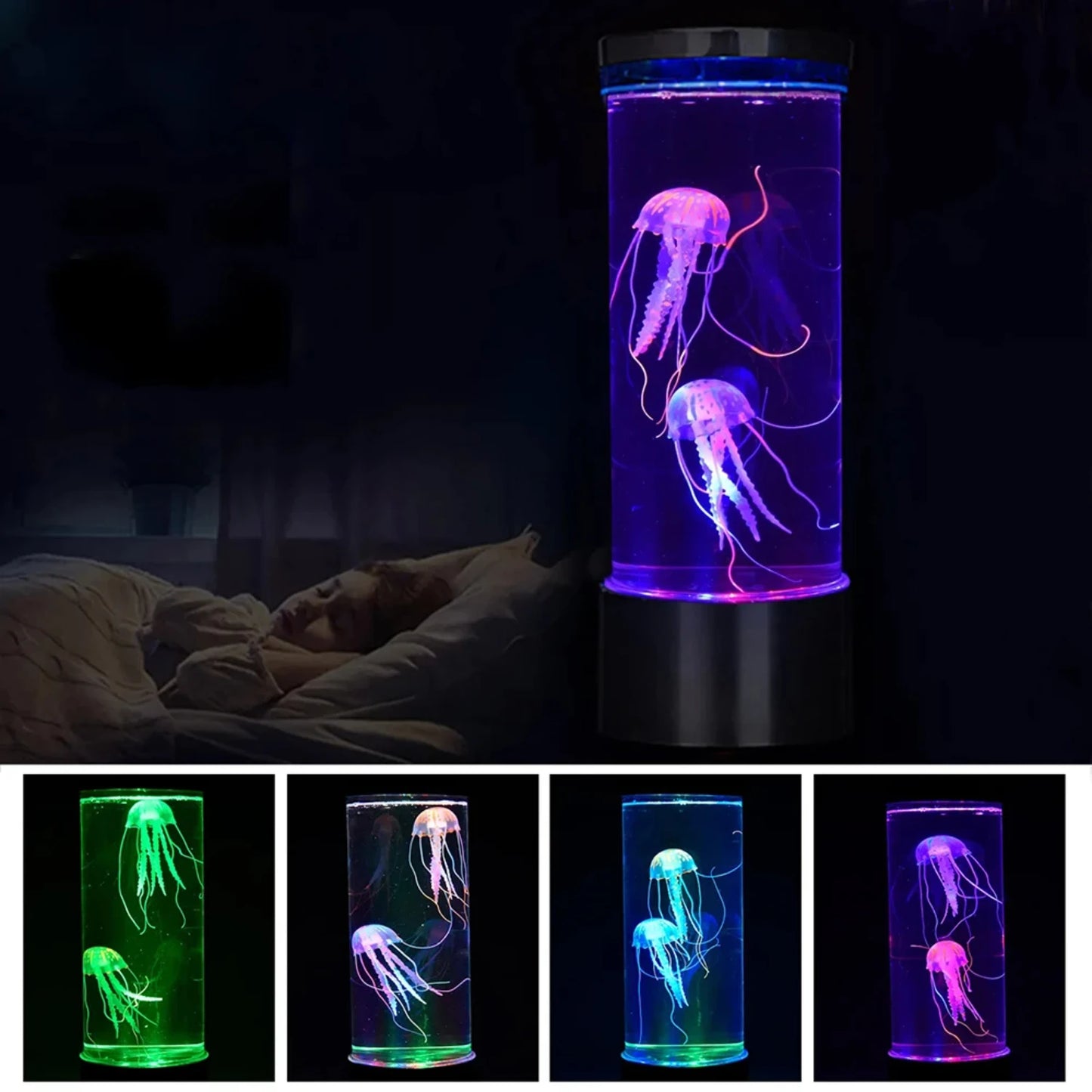 New Color Changing Jellyfish Lamp Table Night Light