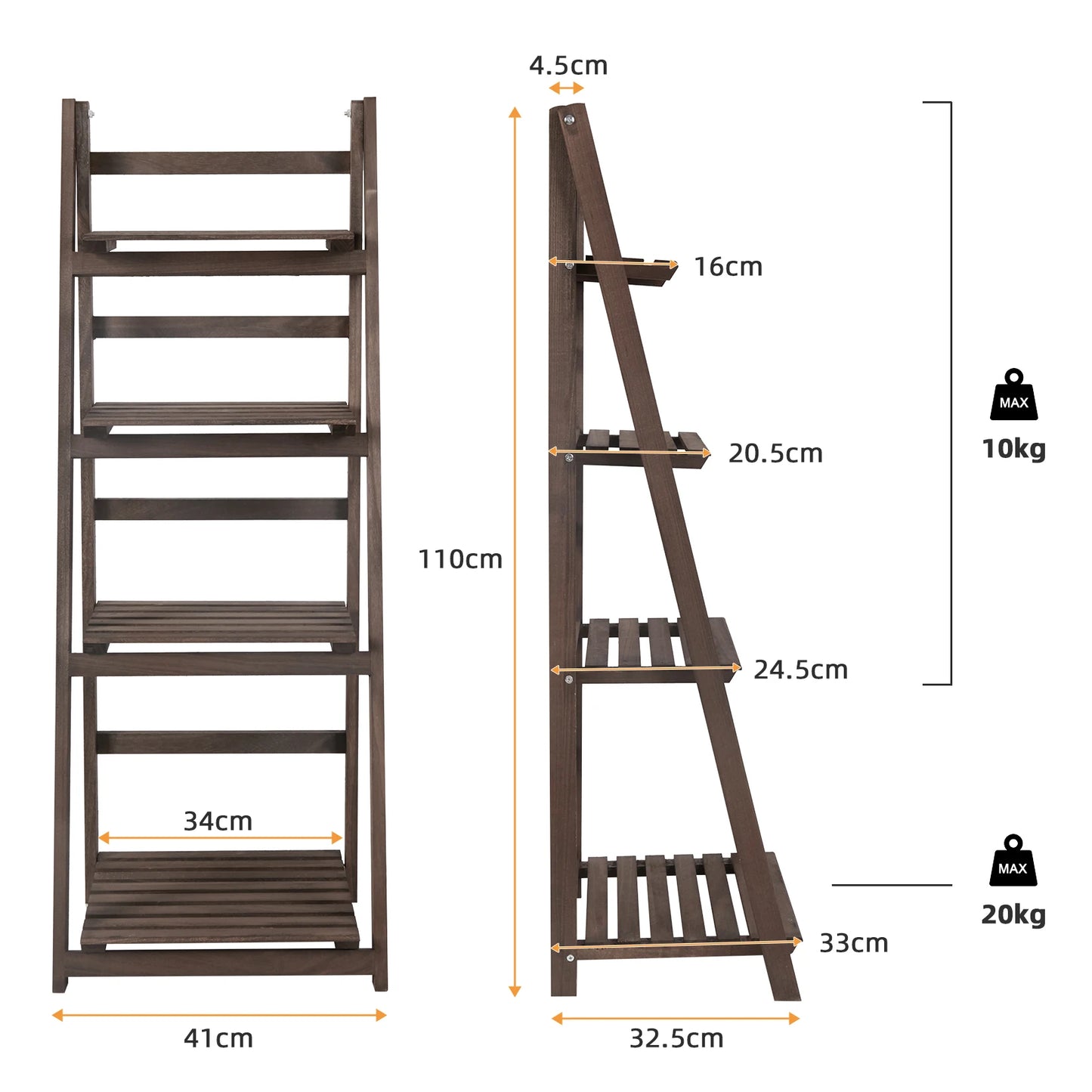 Ladder Shelf flower pot stand flower rack