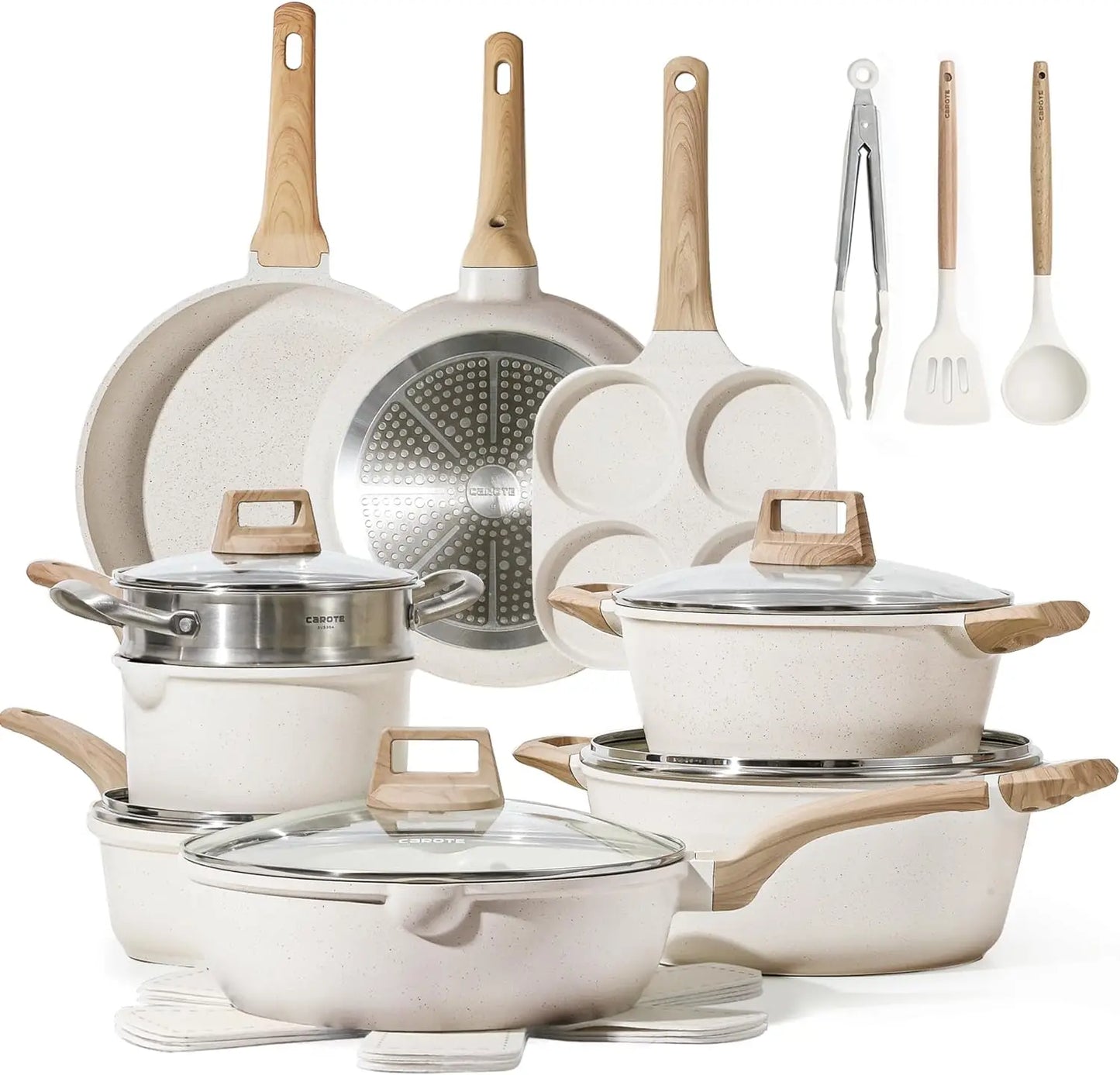 21Pcs Pots and Pans Set, Nonstick Cookware Sets