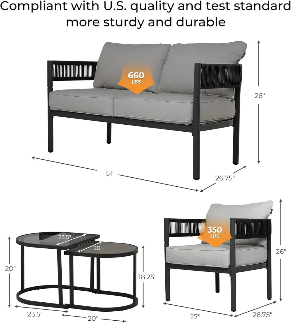 Grand Patio Wicker Outdoor Furniture Set Patio Sofa Set