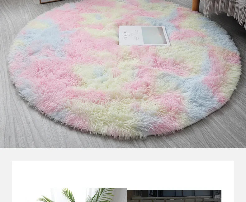 Round Rug Mat Home Decor Bedroom Kid Room Decoration