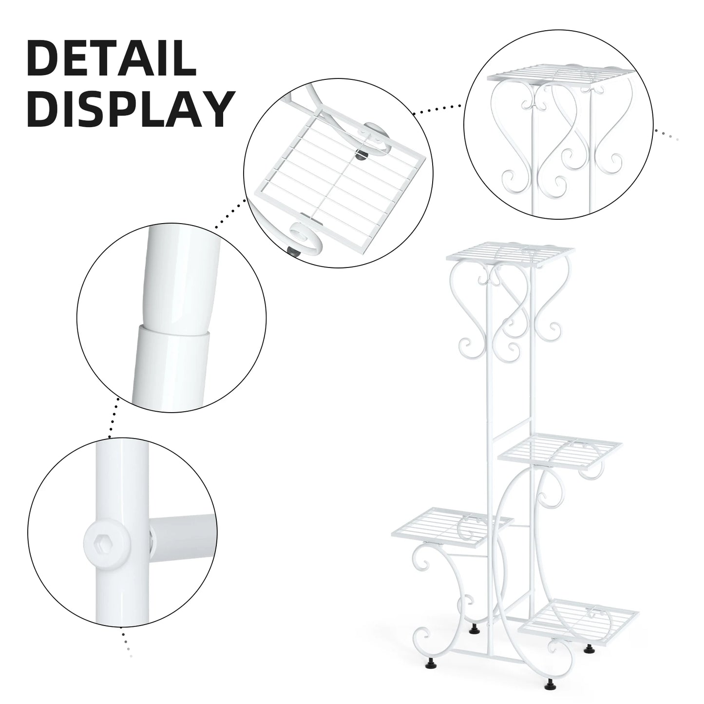 Plant Stand for Indoor Outdoor Flower Pot Display Rack