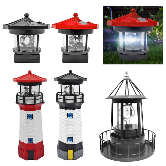 Rotating Beam Sensor Lamp Yard Fence Garden light