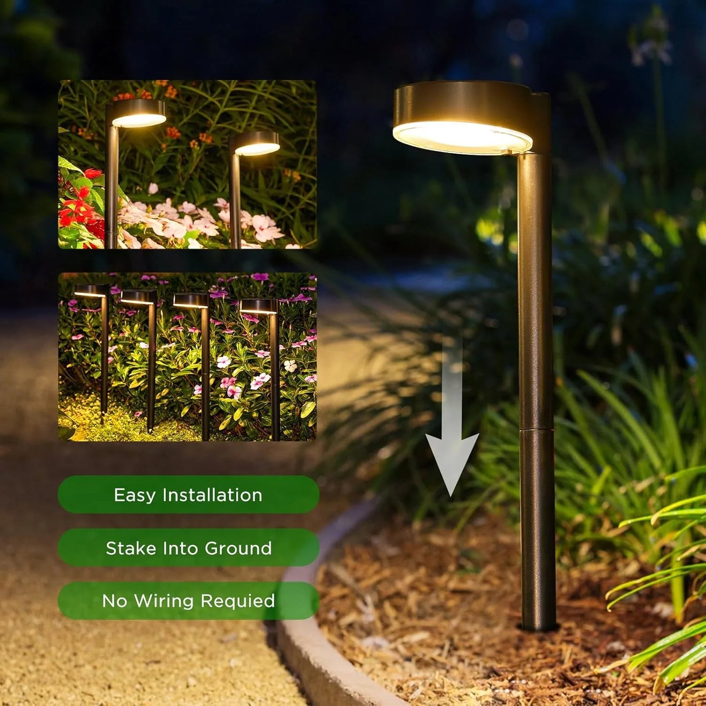 Pathway Lights LED Solar Lights for Yard,Path Driveway