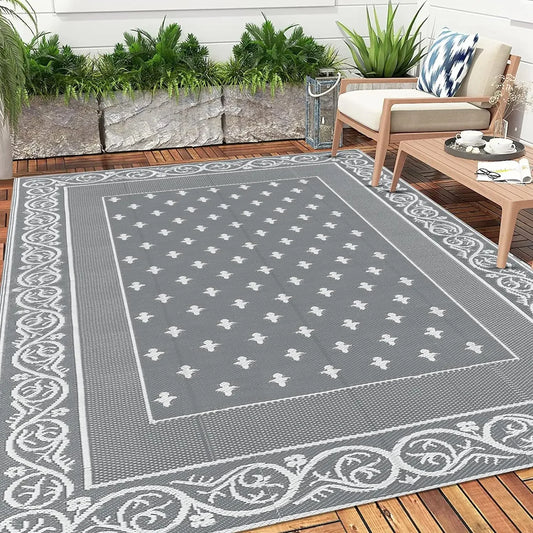 Reversible Plastic Rugs,Rugs for Patio, Living Room, Camping