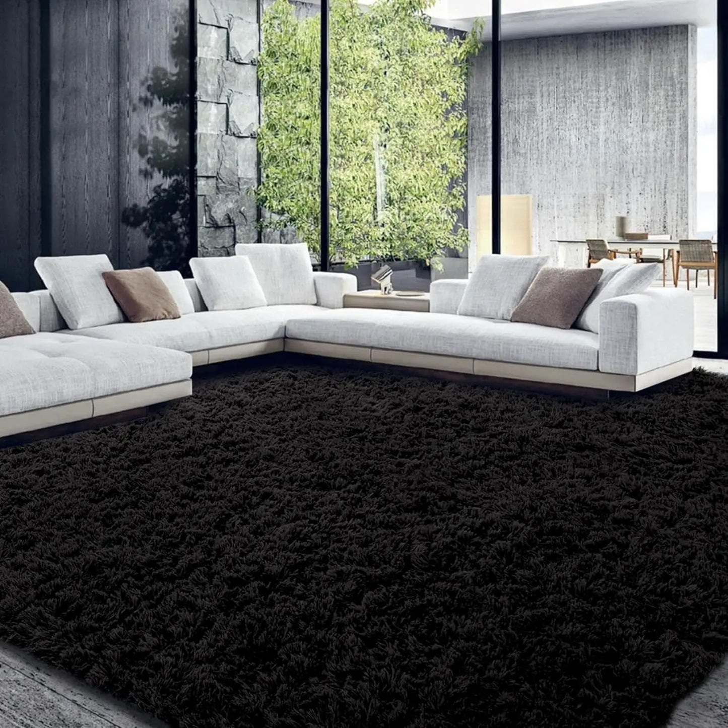 Area Rug Ultra Fuzzy Large Plush Faux Fur Carpet