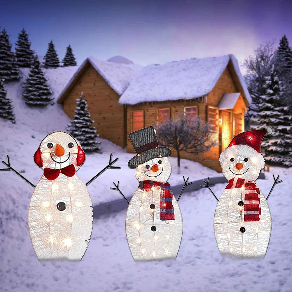 Christmas LED Illuminated Snowman Decoration Light