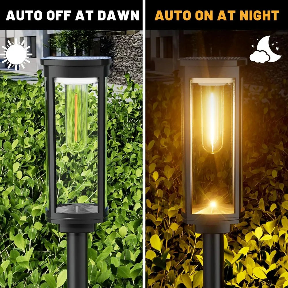 Bright Solar Pathway Lights Outdoor, 8 Pack Garden Lights