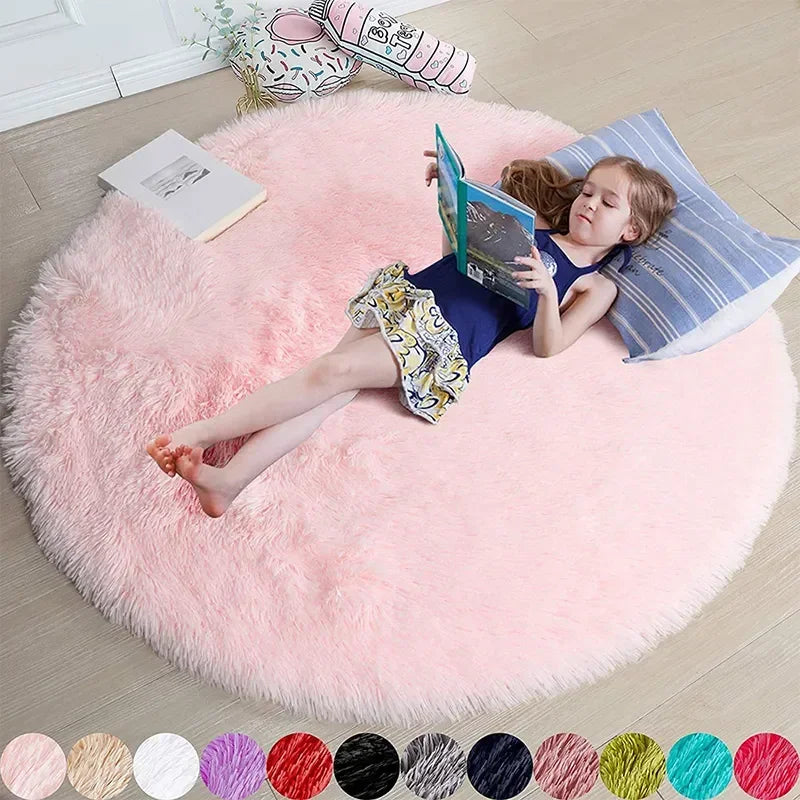 Round Rug Mat Home Decor Bedroom Kid Room Decoration