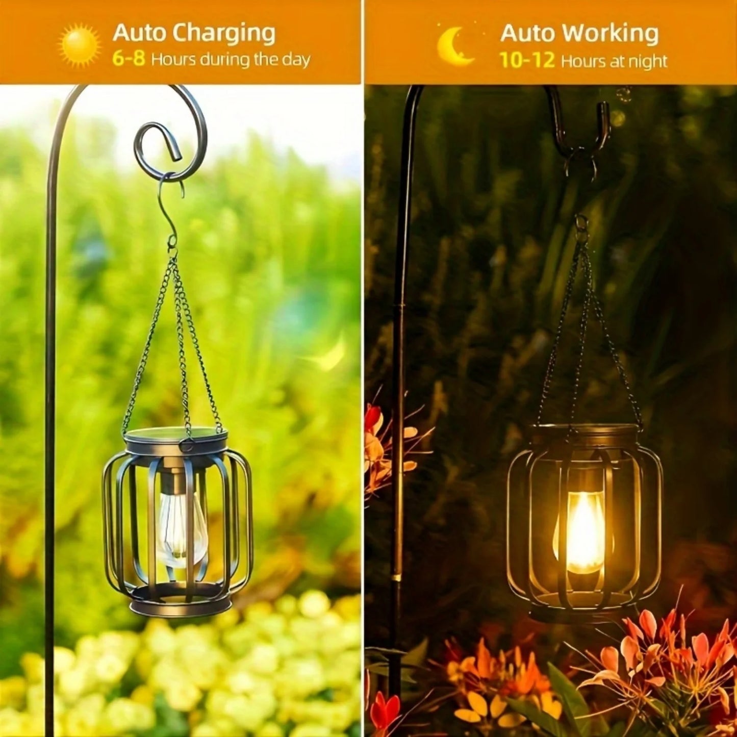 Cylindrical Hanging Solar Lights Outdoor