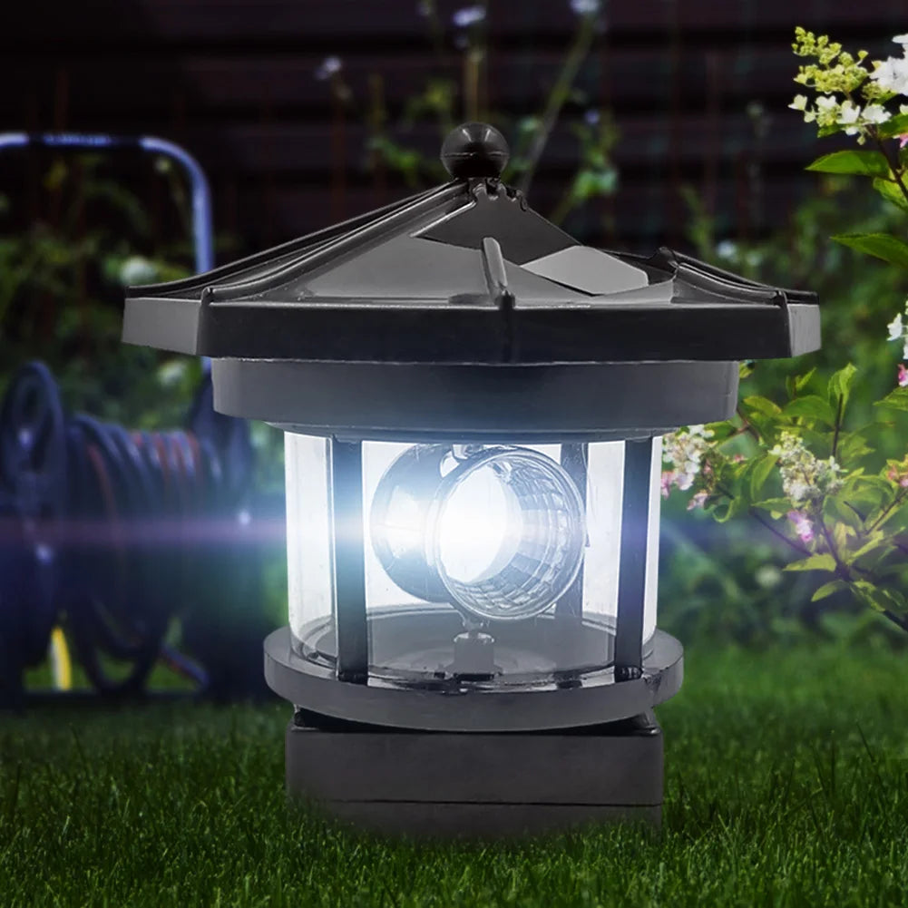 Rotating Beam Sensor Lamp Yard Fence Garden light