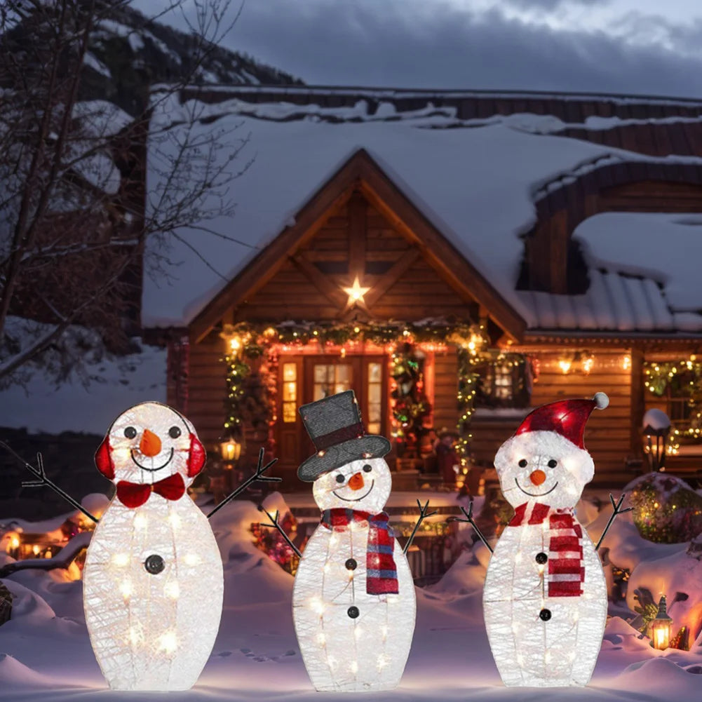 Christmas LED Illuminated Snowman Decoration Light