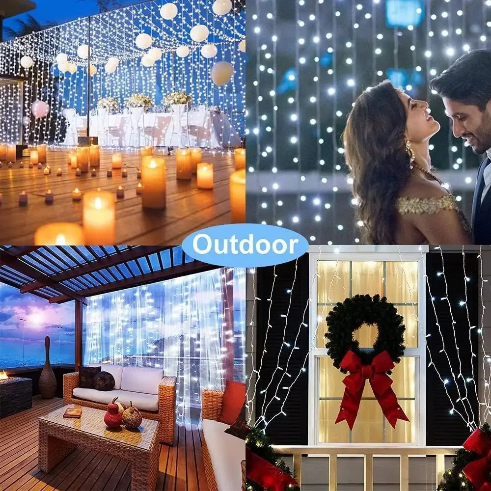 2pc Garden Fairy String Light for Gazebo Patio Party Wedding Christmas Decor