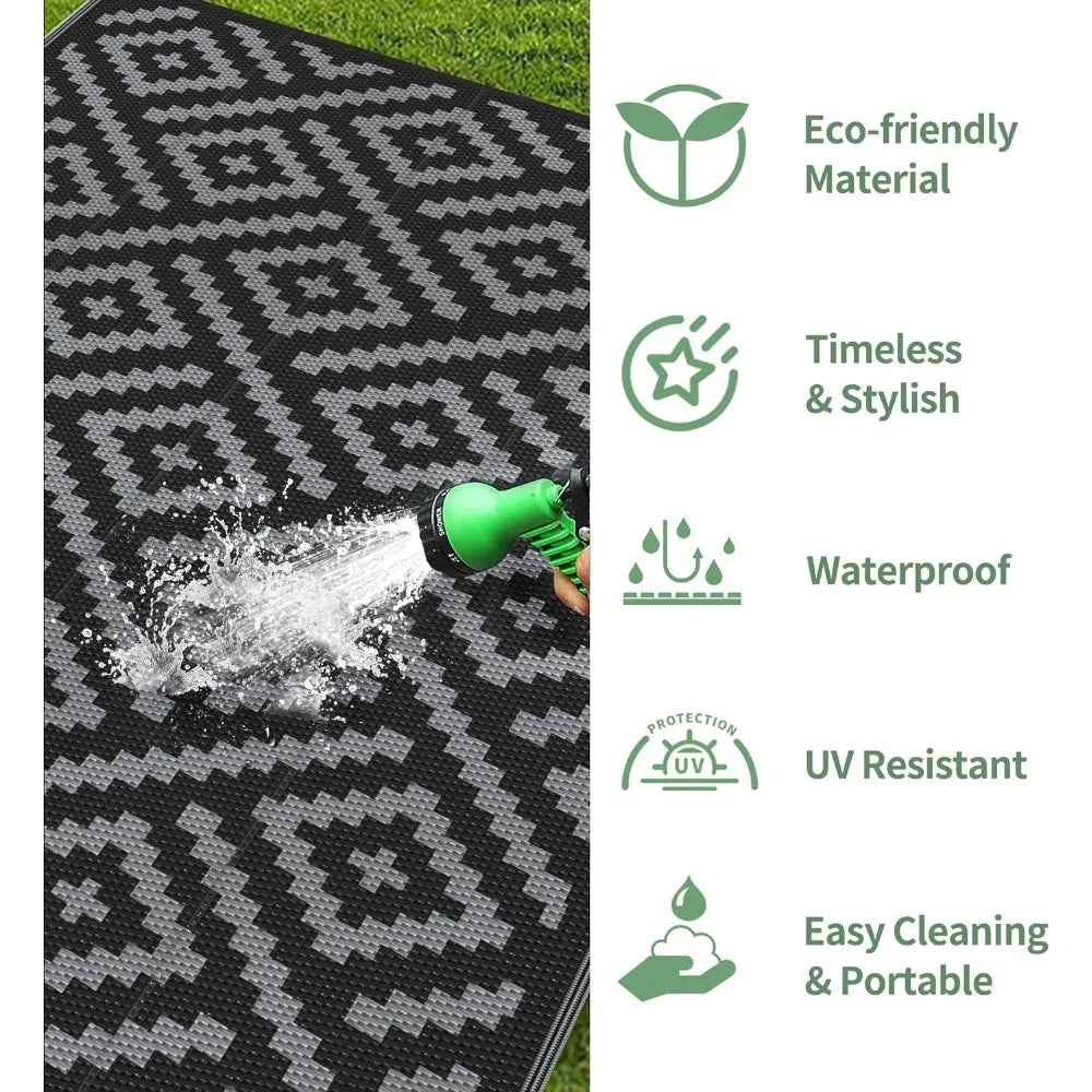 Outdoor Rug, Waterproof Mat, Reversible Plastic, Outdoor Rug