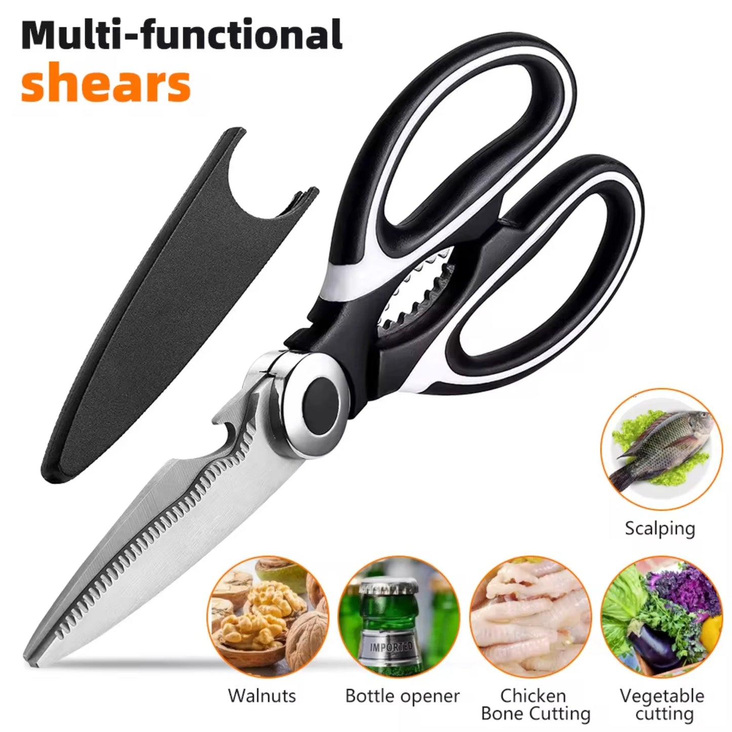 Multifunctional Scissors Chicken Bone Meat Fish scissor