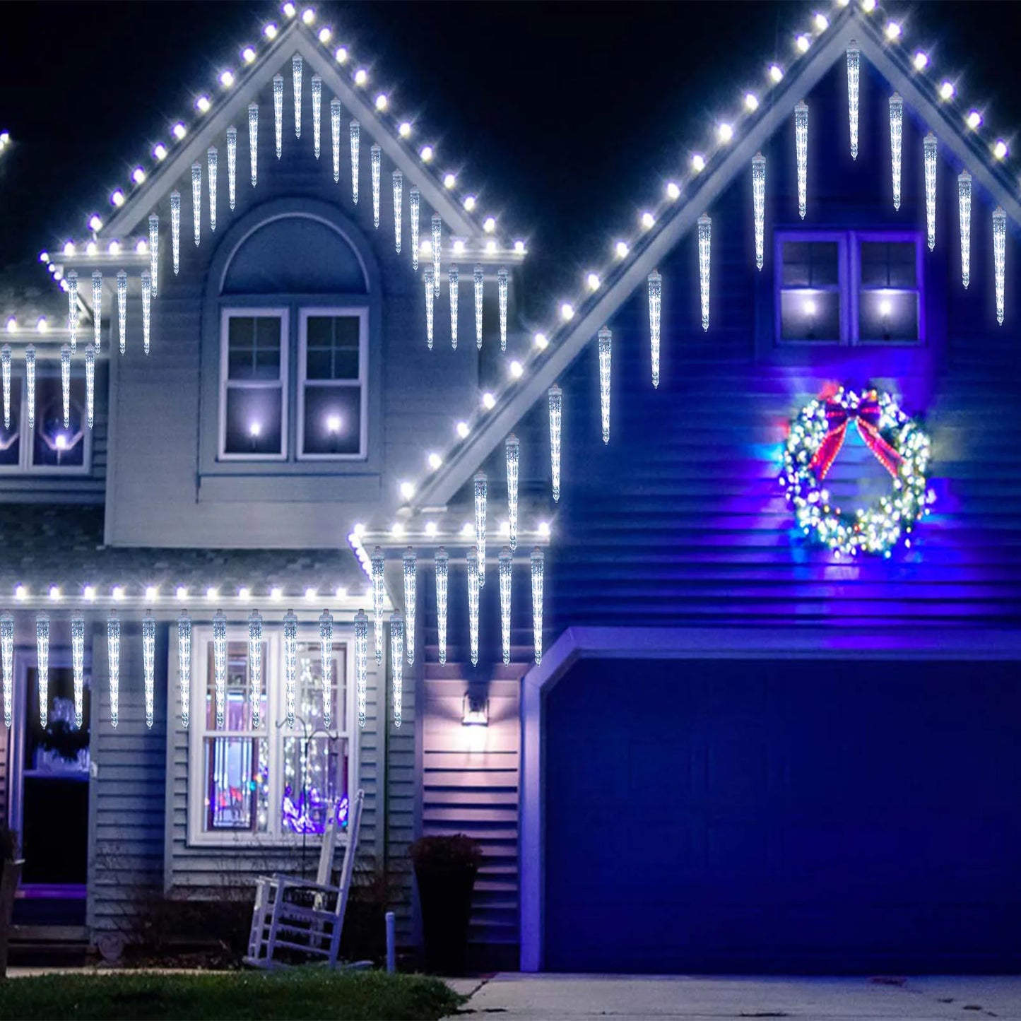 Christmast LED Meteor Shower Raindrop Snowing Lights