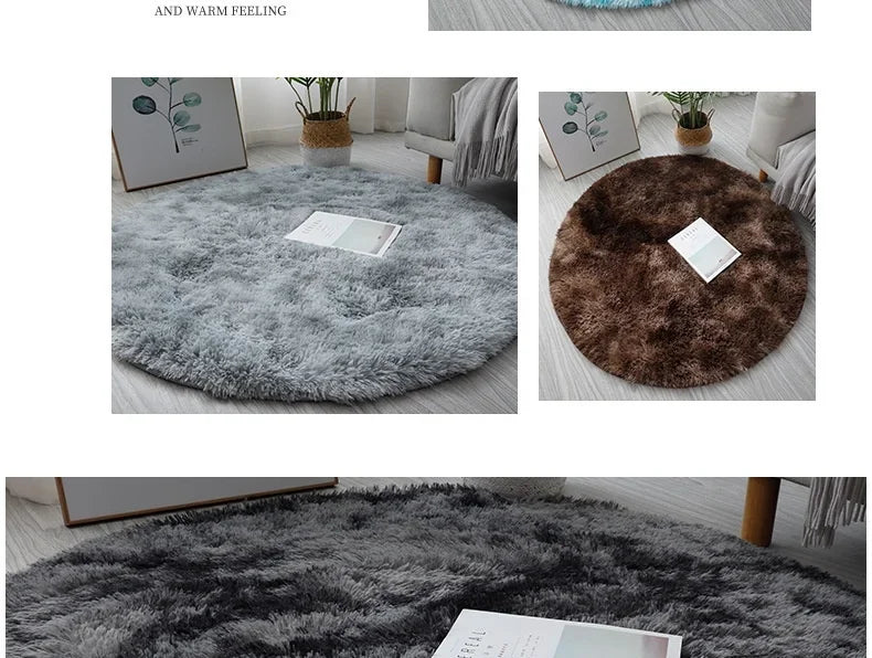 Round Rug Mat Home Decor Bedroom Kid Room Decoration