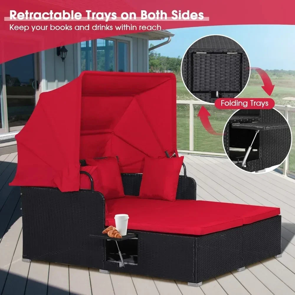 Furniture Sets with Retractable Canopy Patio Furniture Set