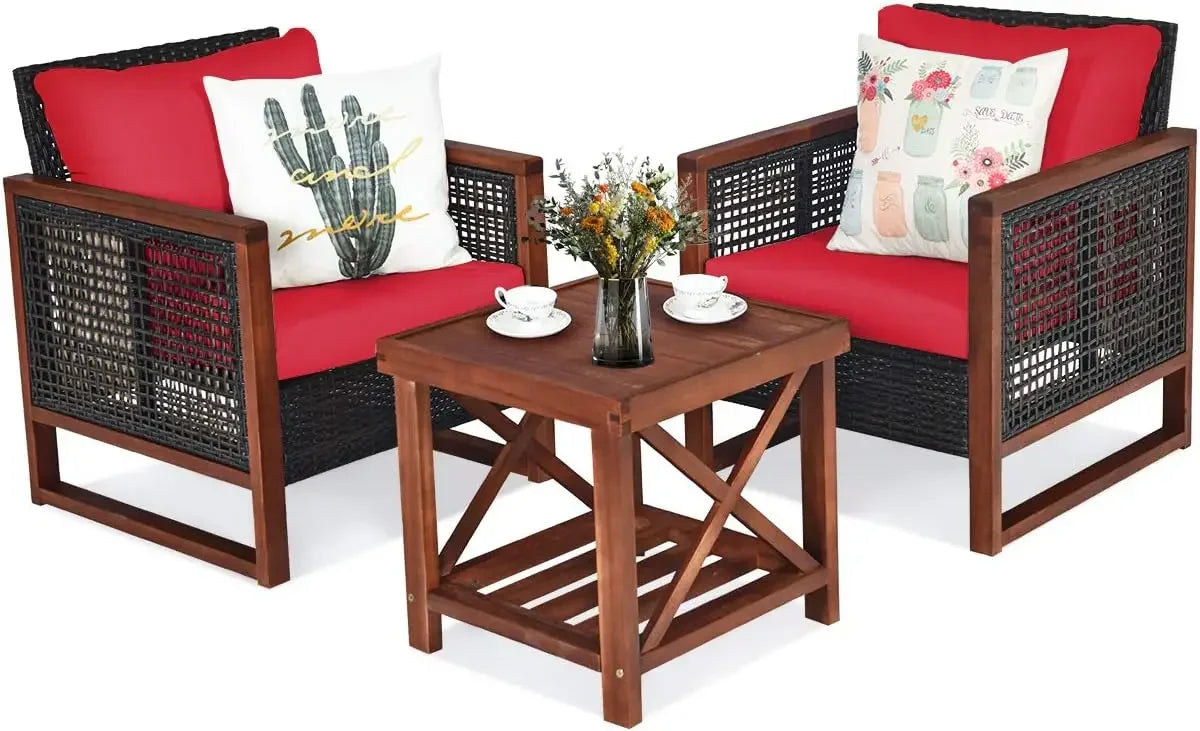 Patio Wicker Furniture Set, Rattan Outdoor Sofa Set