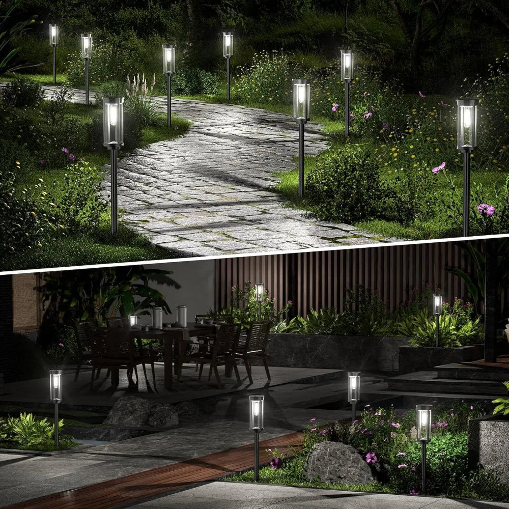 Bright Solar Pathway Lights Outdoor, 8 Pack Garden Lights