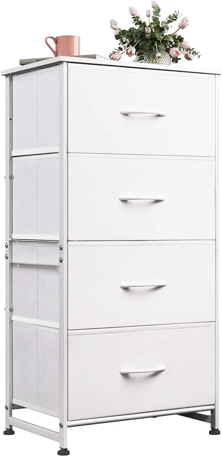 Dresser with 4 Drawers, Fabric Storage Organizer