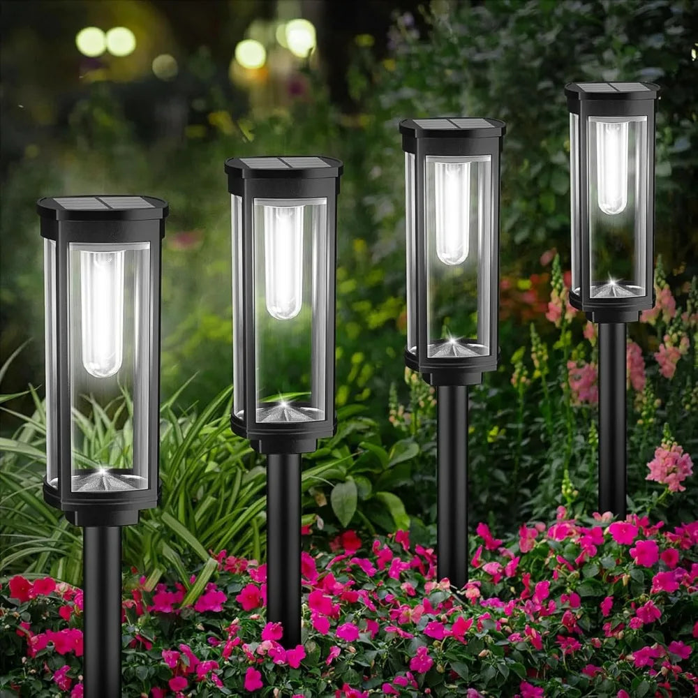 Bright Solar Pathway Lights Outdoor, 8 Pack Garden Lights