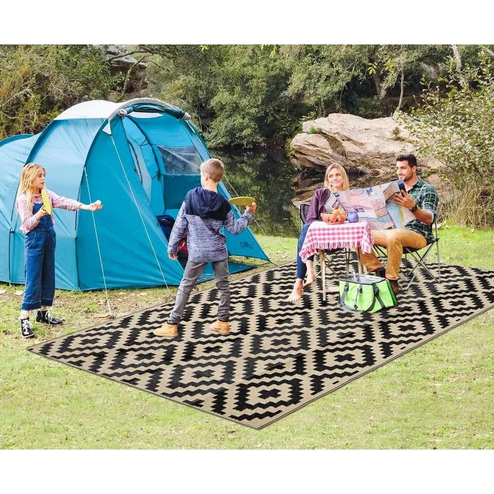 Outdoor Rugs Waterproof Plastic Straw Rug, Reversible