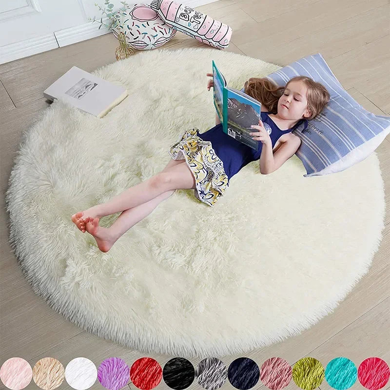 Round Rug Mat Home Decor Bedroom Kid Room Decoration