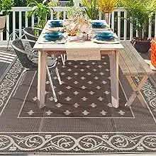 Reversible Plastic Rugs,Rugs for Patio, Living Room, Camping