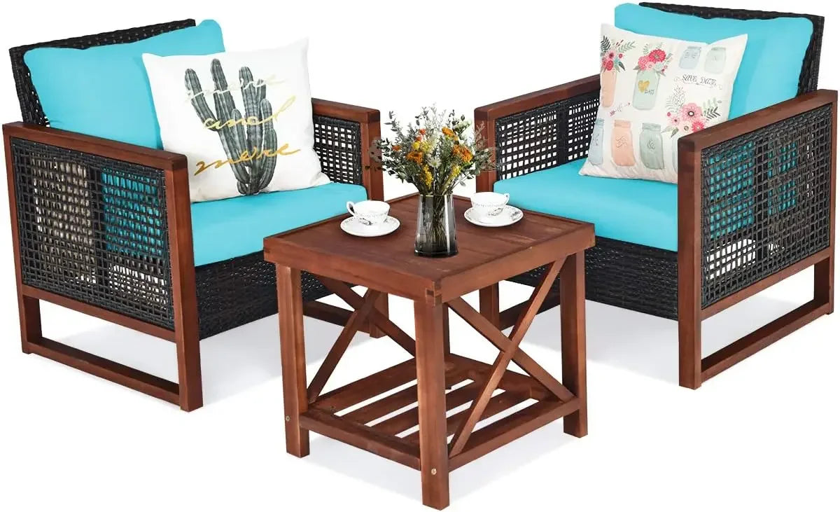 Patio Wicker Furniture Set, Rattan Outdoor Sofa Set