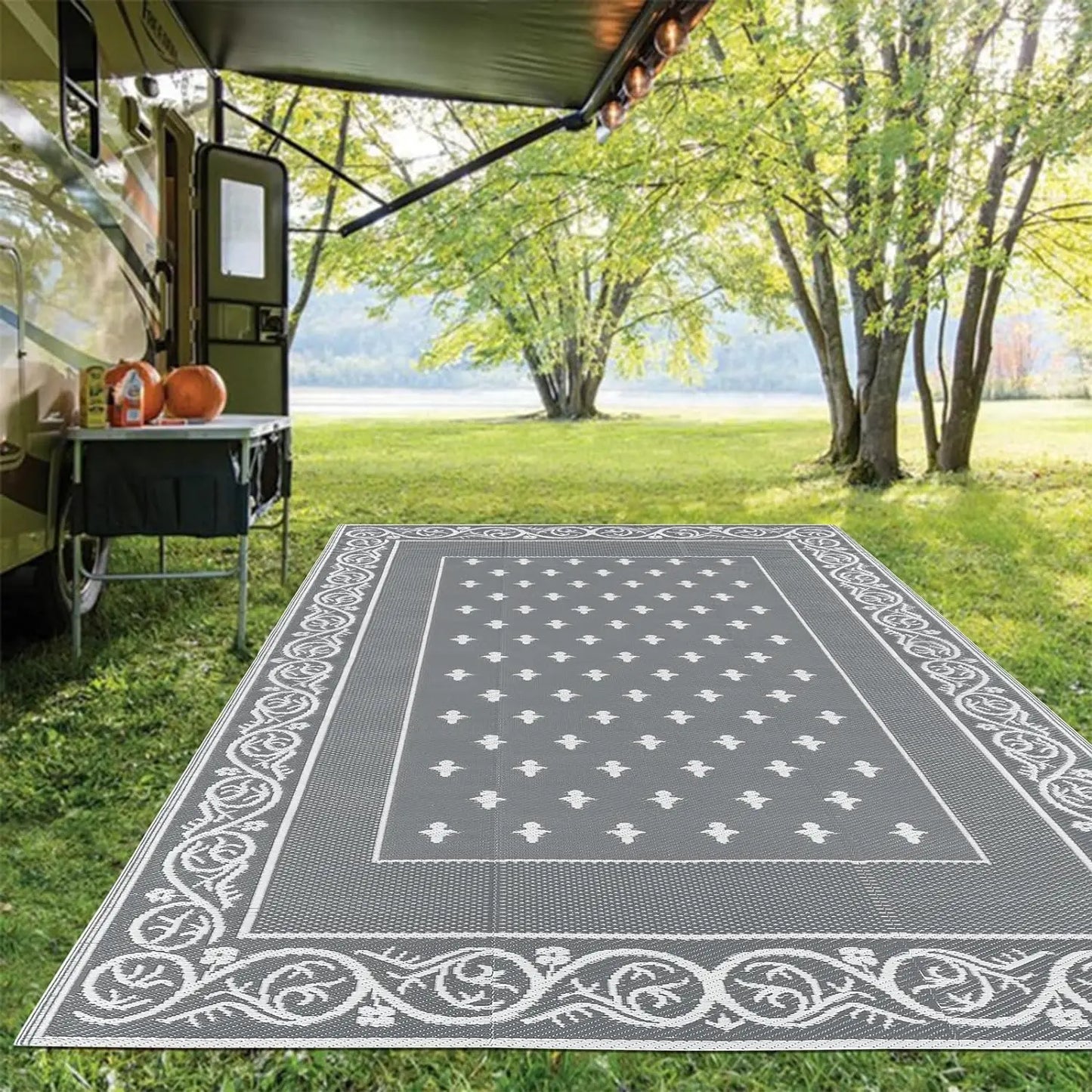 Reversible Plastic Rugs,Rugs for Patio, Living Room, Camping