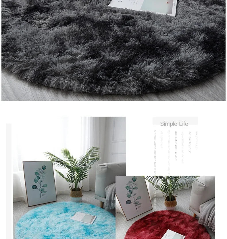 Round Rug Mat Home Decor Bedroom Kid Room Decoration